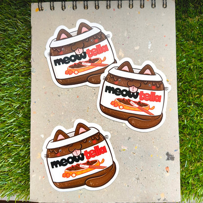 MEOWTELLA die-cut waterproof vinyl sticker