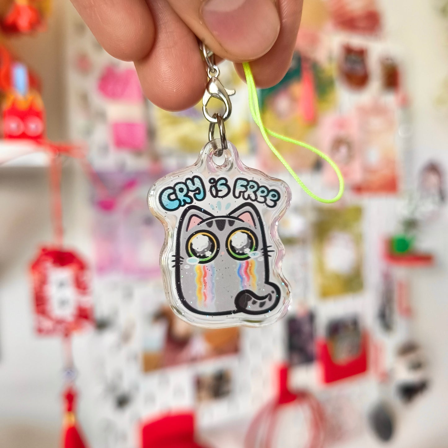 FUNNY CATS phone charms + mini sticker