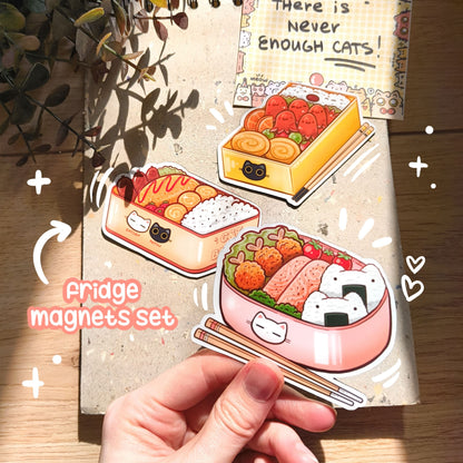 BENTO CATS fridge magnets set