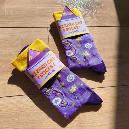 WIZARD CATS cotton socks :3