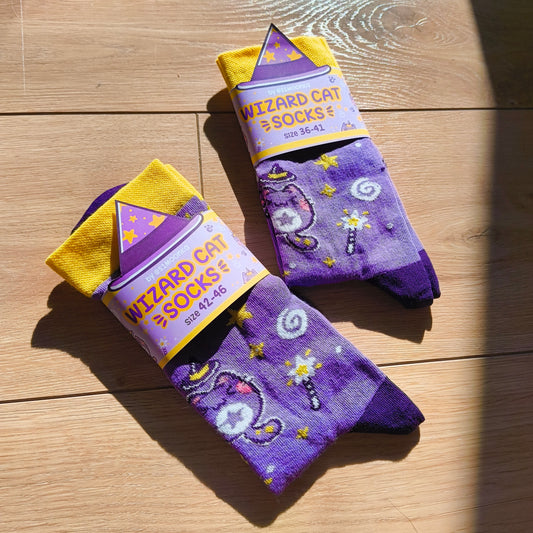 WIZARD CATS cotton socks :3