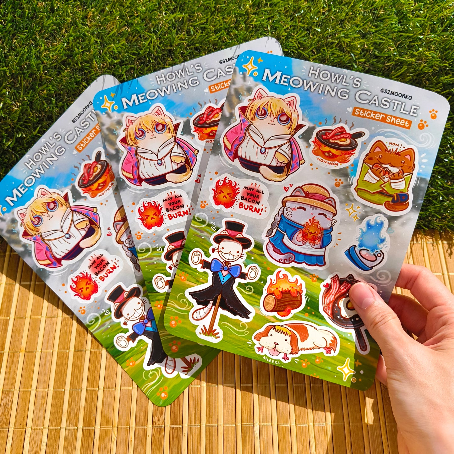 HOWL'S MEOWING CASTLE sticker sheet