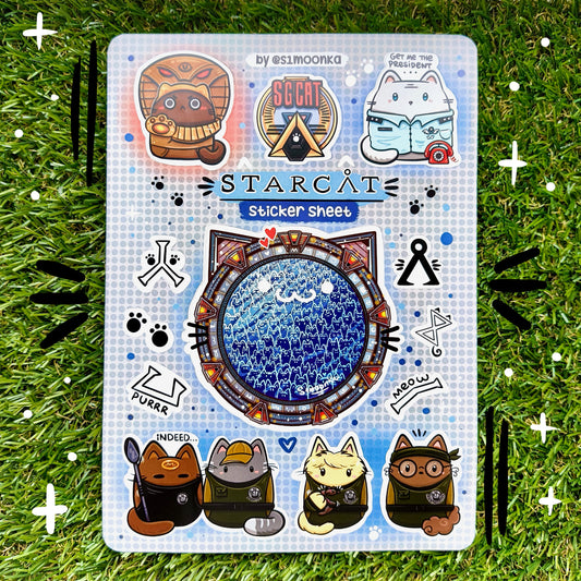 STARGATE CATS vinyl sticker sheet