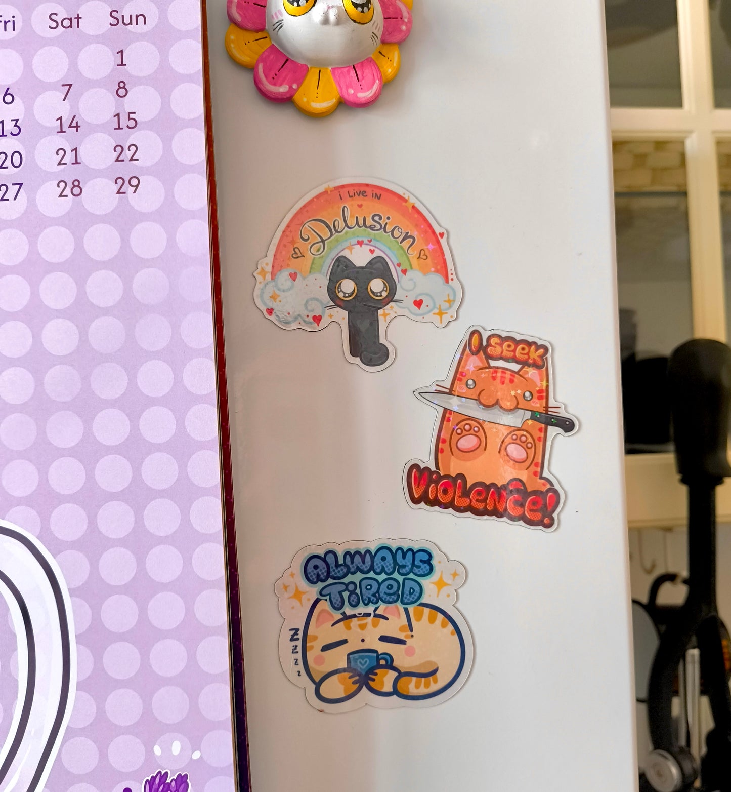 FUNNY CATS 2 fridge magnets set
