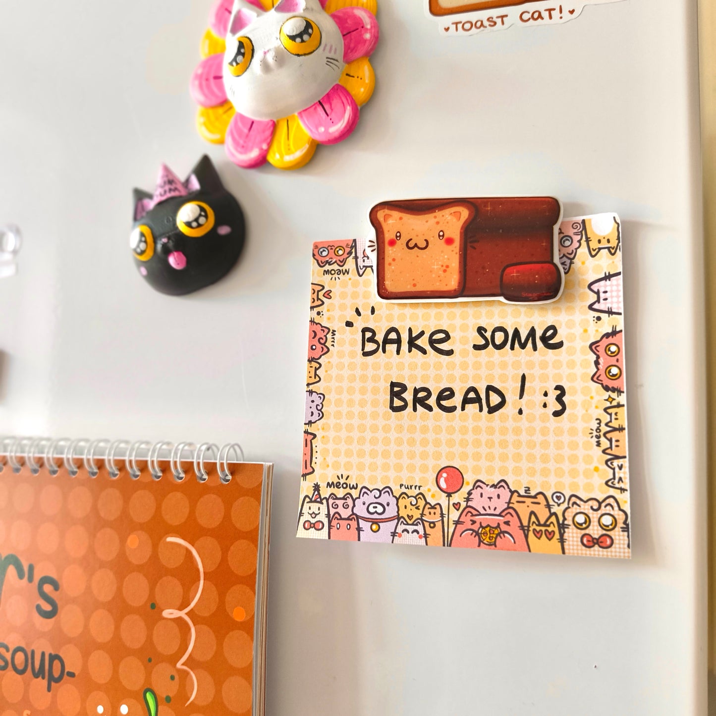 COFFEE-MILK-TEA CATS handmade resin magnets set