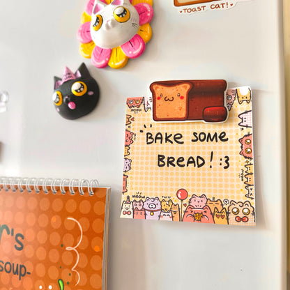 COFFEE-MILK-TEA CATS handmade resin magnets set