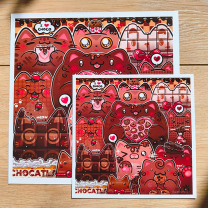 CHOCOLATE CATS art print