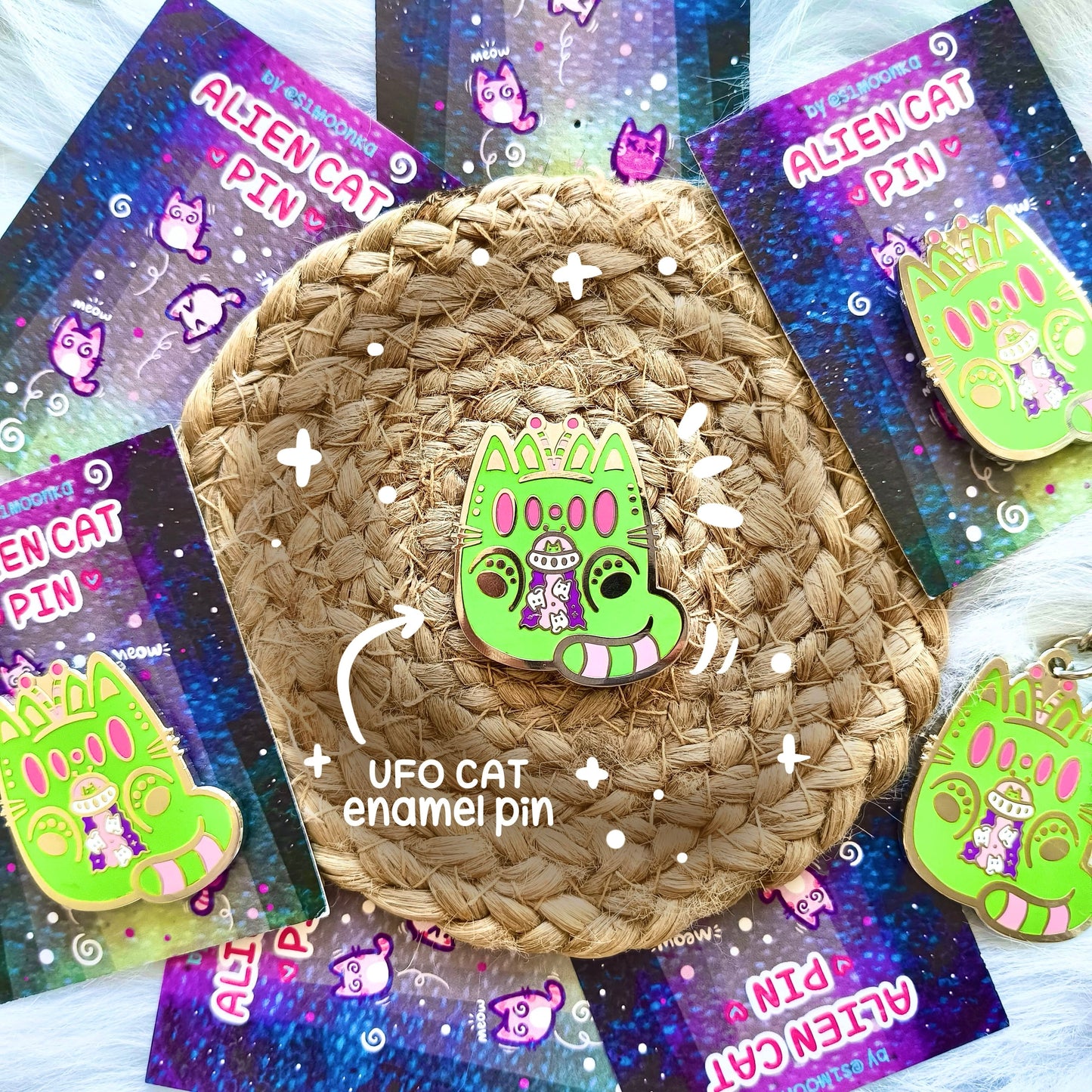UFO CAT enamel pin companion :3