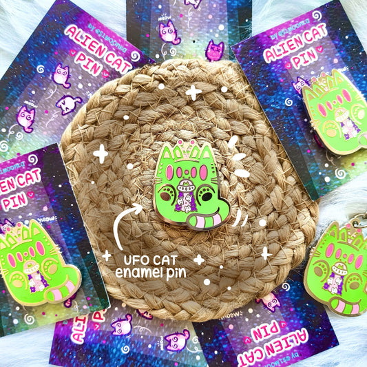 UFO CAT enamel pin companion :3