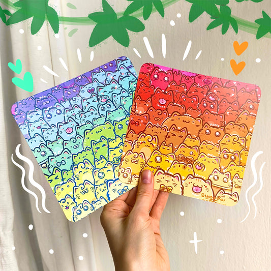 RAINBOW CATS art print