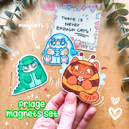 COSTUME CATS fridge magnets set