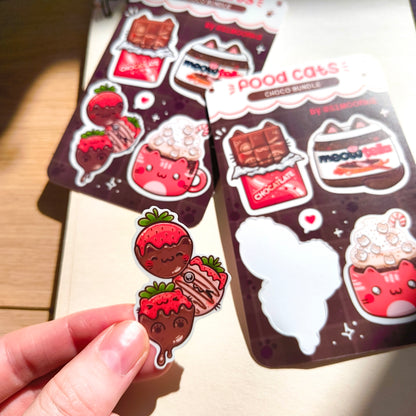 FOOD CATS (chocolate bundle) mini sticker sheet