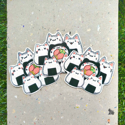 SUSHI CAT die-cut waterproof vinyl car sticker