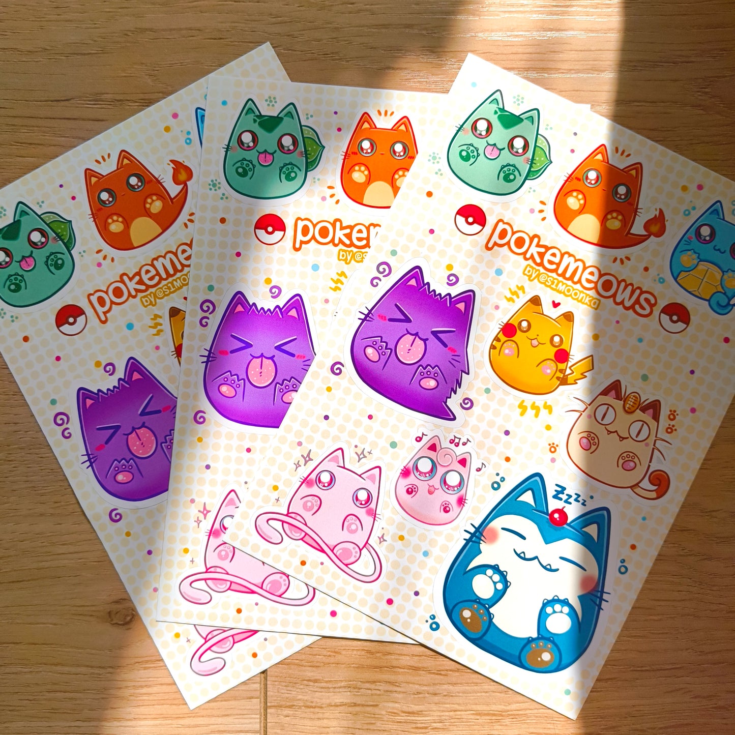 POKEMEOWS sticker sheet
