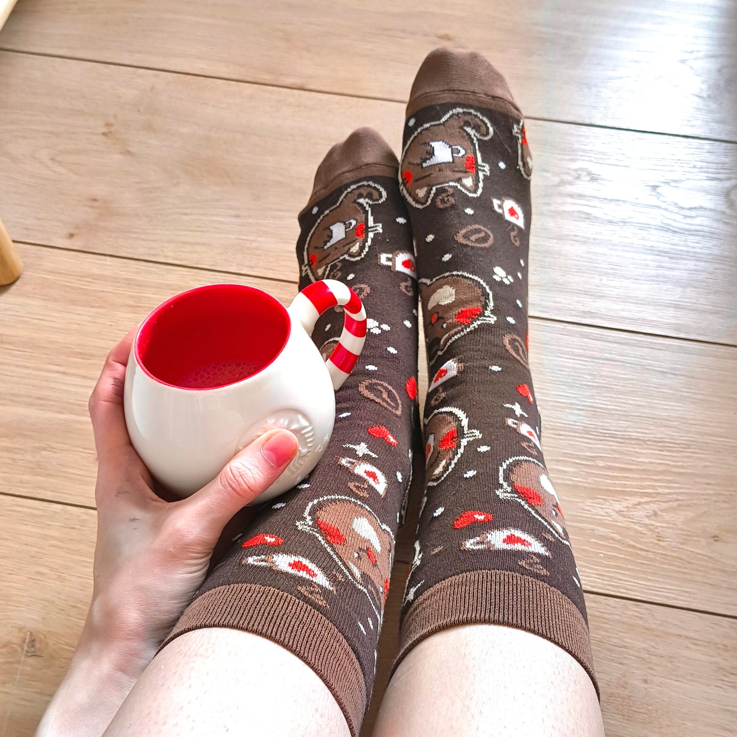 COFFEE CATS cotton socks :3