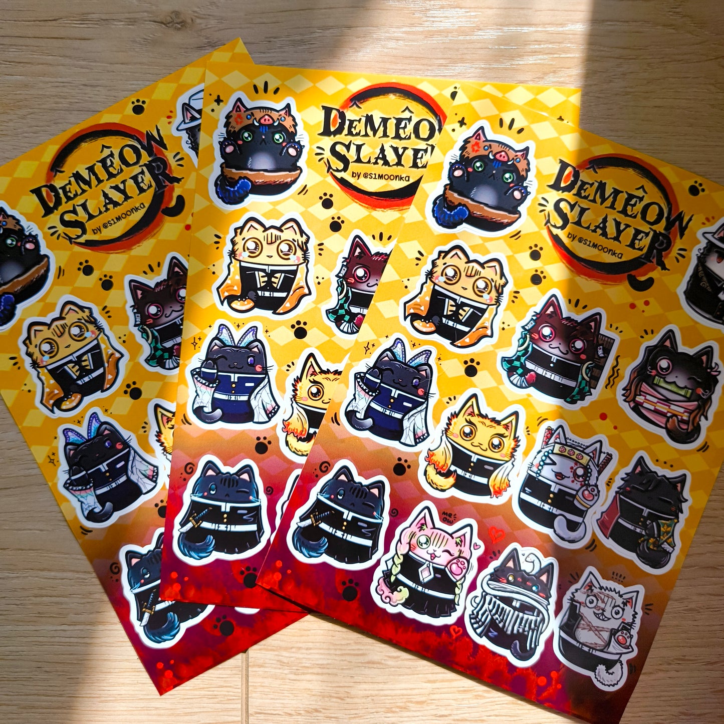 DEMEOW SLAYER vinyl sticker sheet