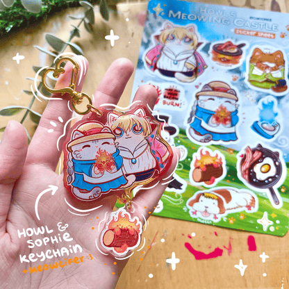 HOWL'S MEOWING CASTLE sticker sheet