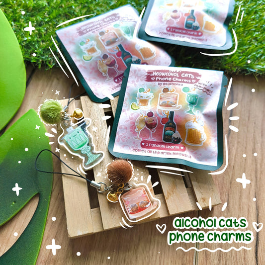 MEOWCOHOL CATS phone charms