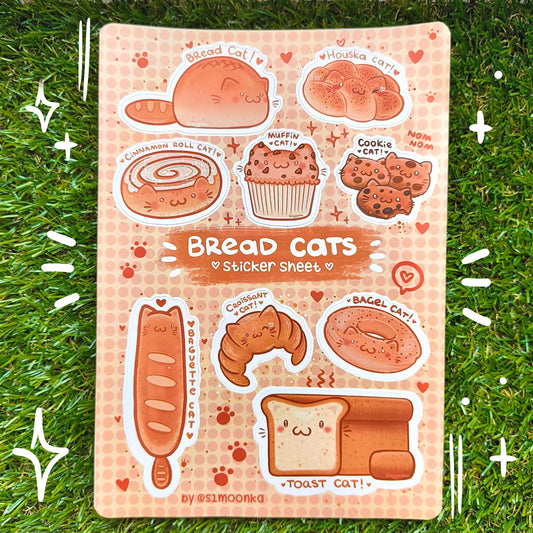 BREAD CATS vinyl sticker sheet