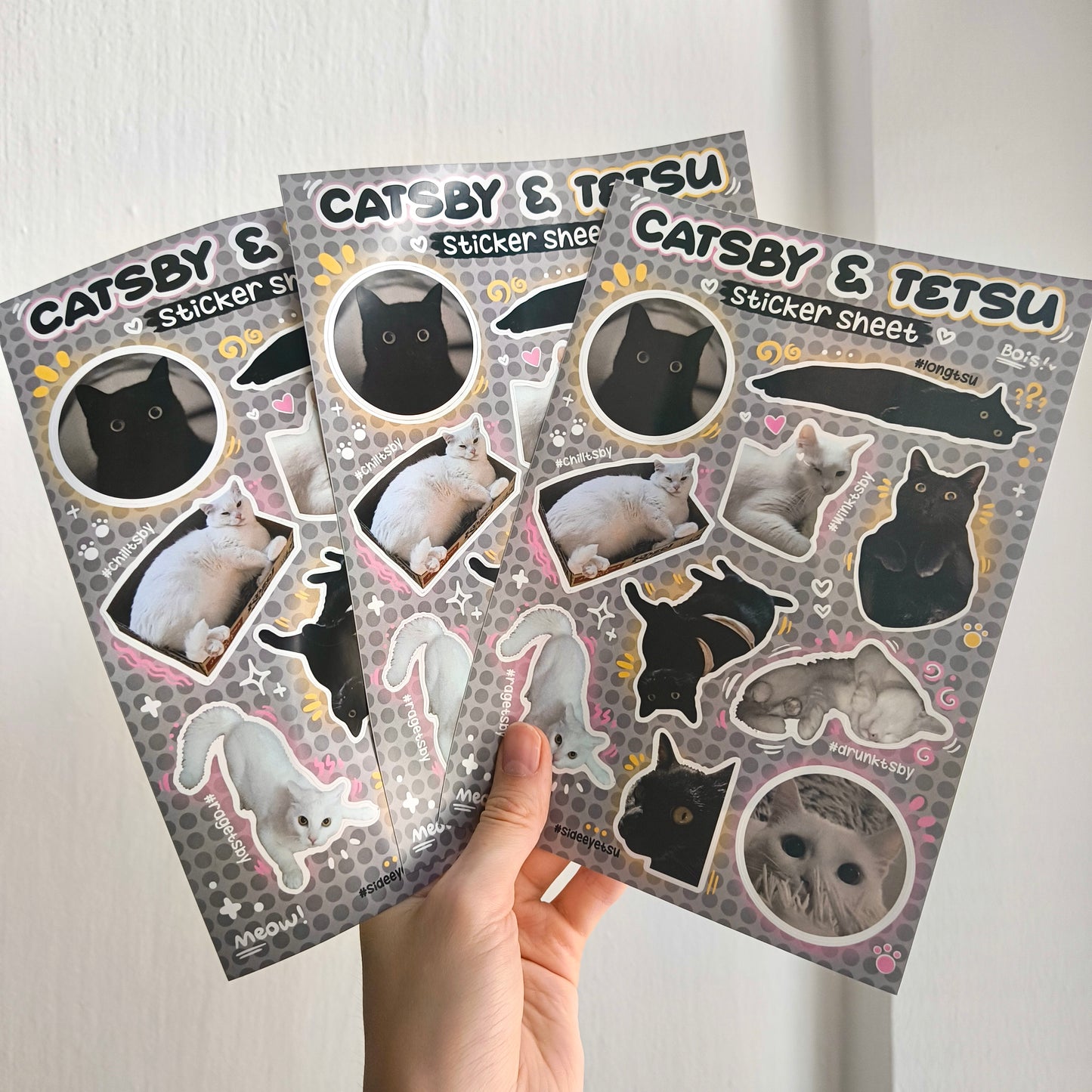 CATSBY & TETSU vinyl sticker sheet