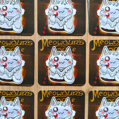 MEOWSTARION fandom die-cut sticker with background