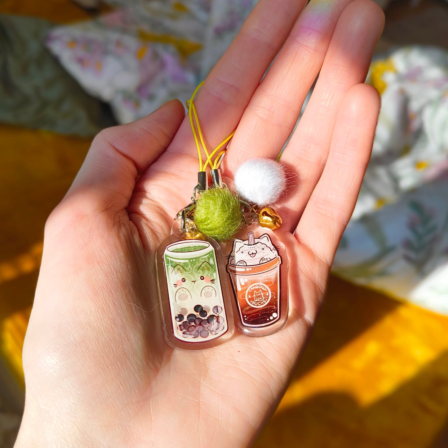 COFFEE-MILK-TEA CATS phone charms