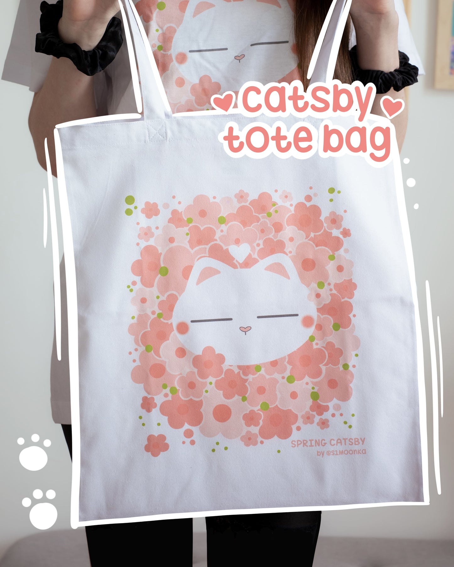 SPRING CATSBY cotton tote bag