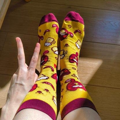 BEER CAT cotton socks :3