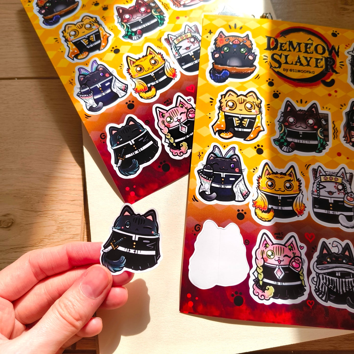 DEMEOW SLAYER vinyl sticker sheet