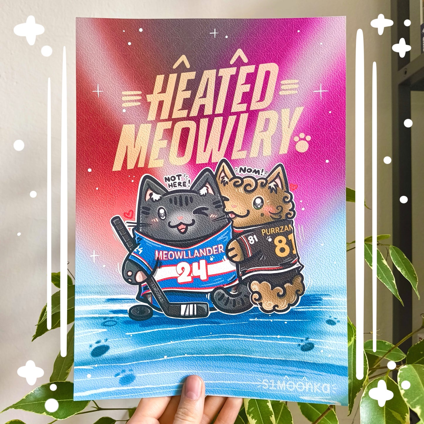 HEATED MEOWRLY art print