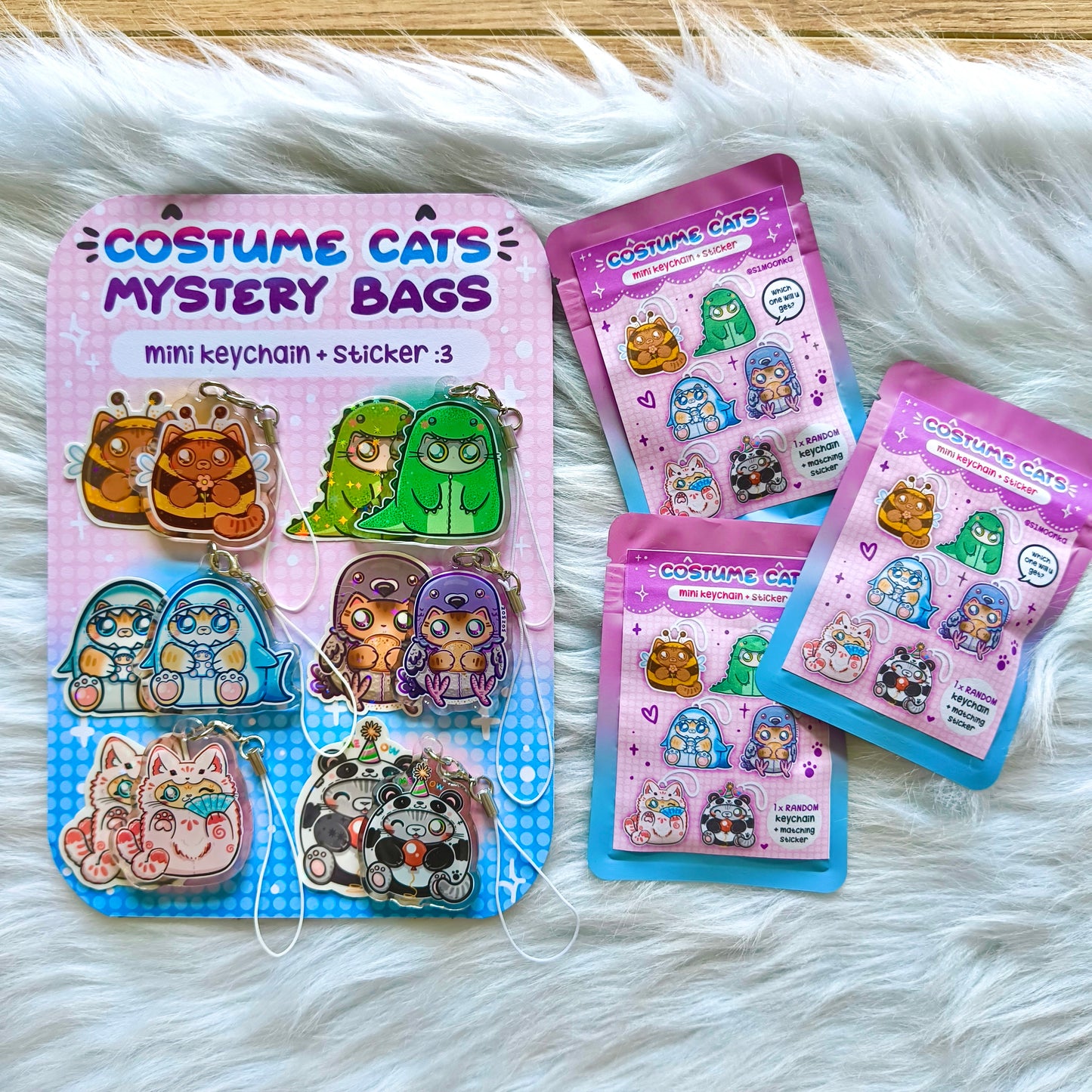 COSTUME CATS phone charms + mini sticker