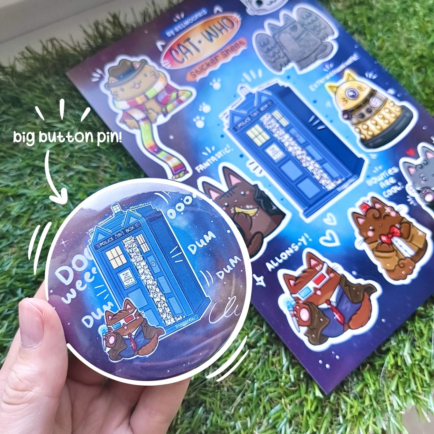 CAT WHO big button pins
