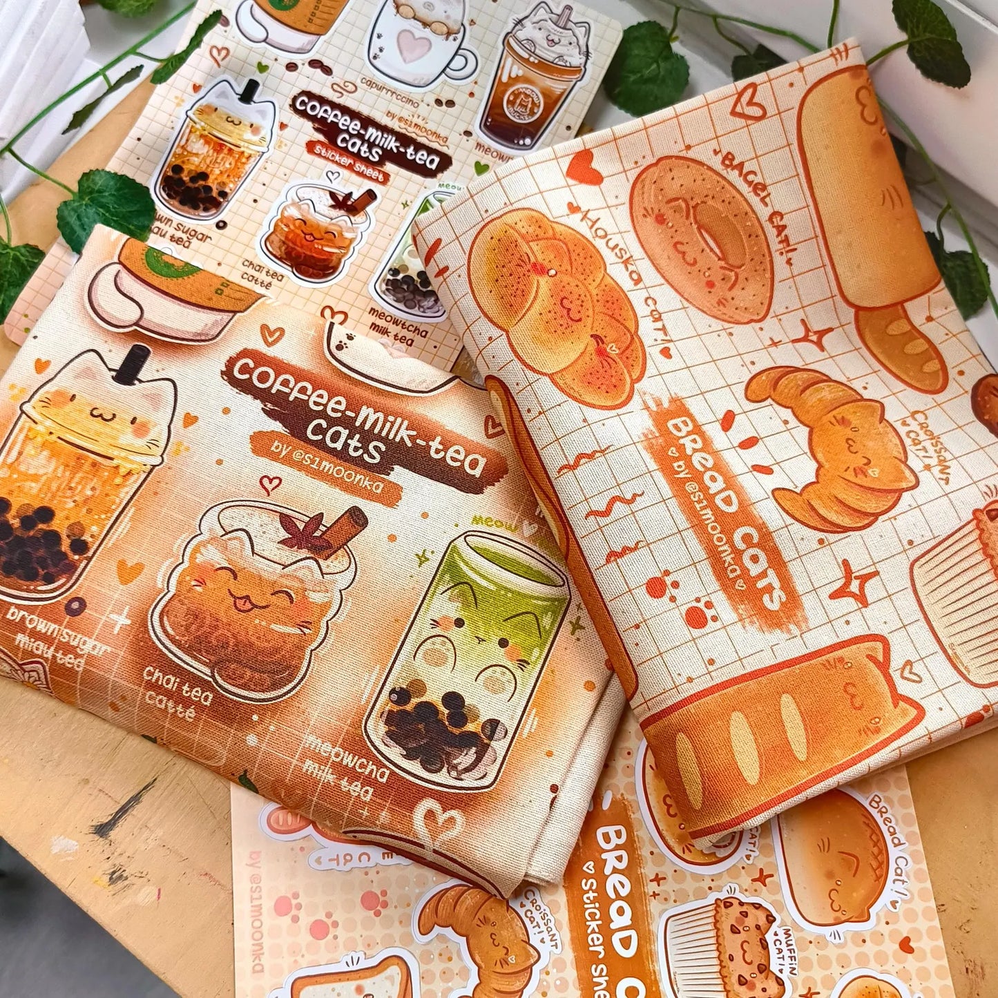 BREAD CATS cotton tote bag