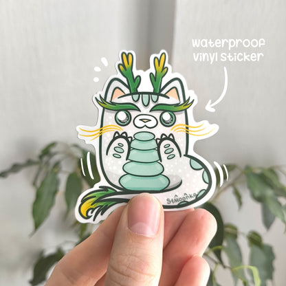 DRAGON CAT die-cut waterproof vinyl car sticker
