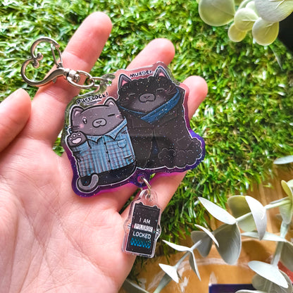 PURRLOCK fandom double keychain