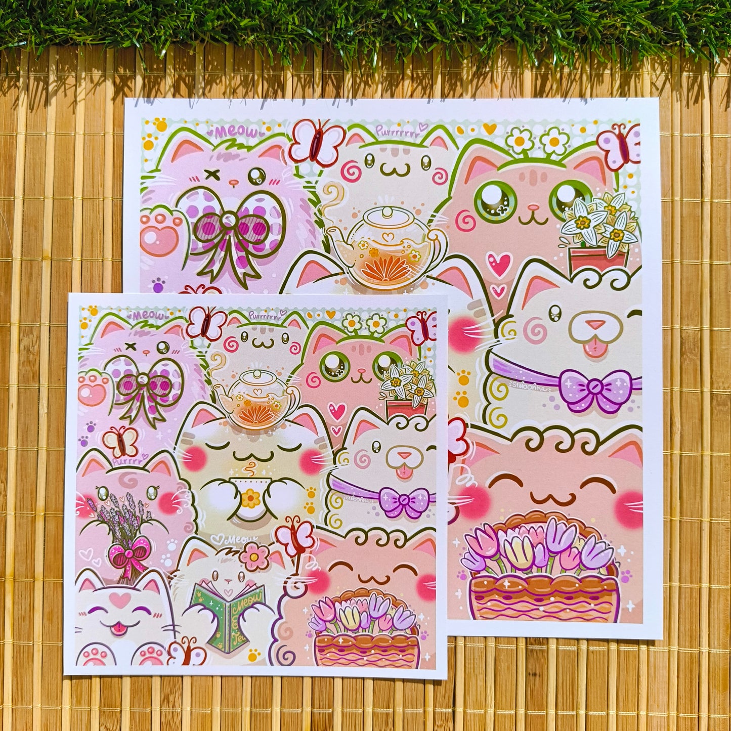 COZY SPRING CATS art print