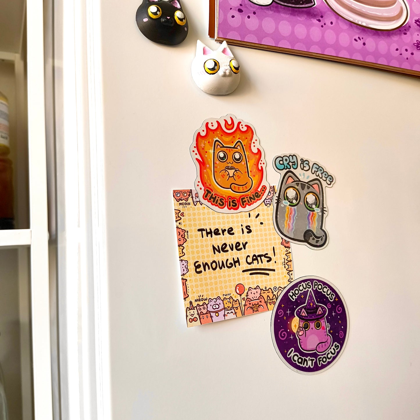 FUNNY CATS fridge magnets set