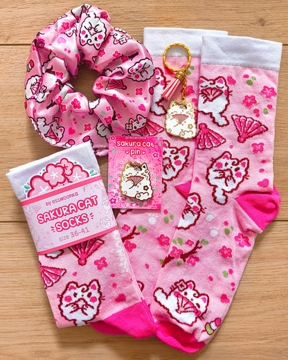 SAKURA CAT enamel pin companion :3