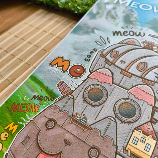 HOWL'S MEOWING CASTLE art print