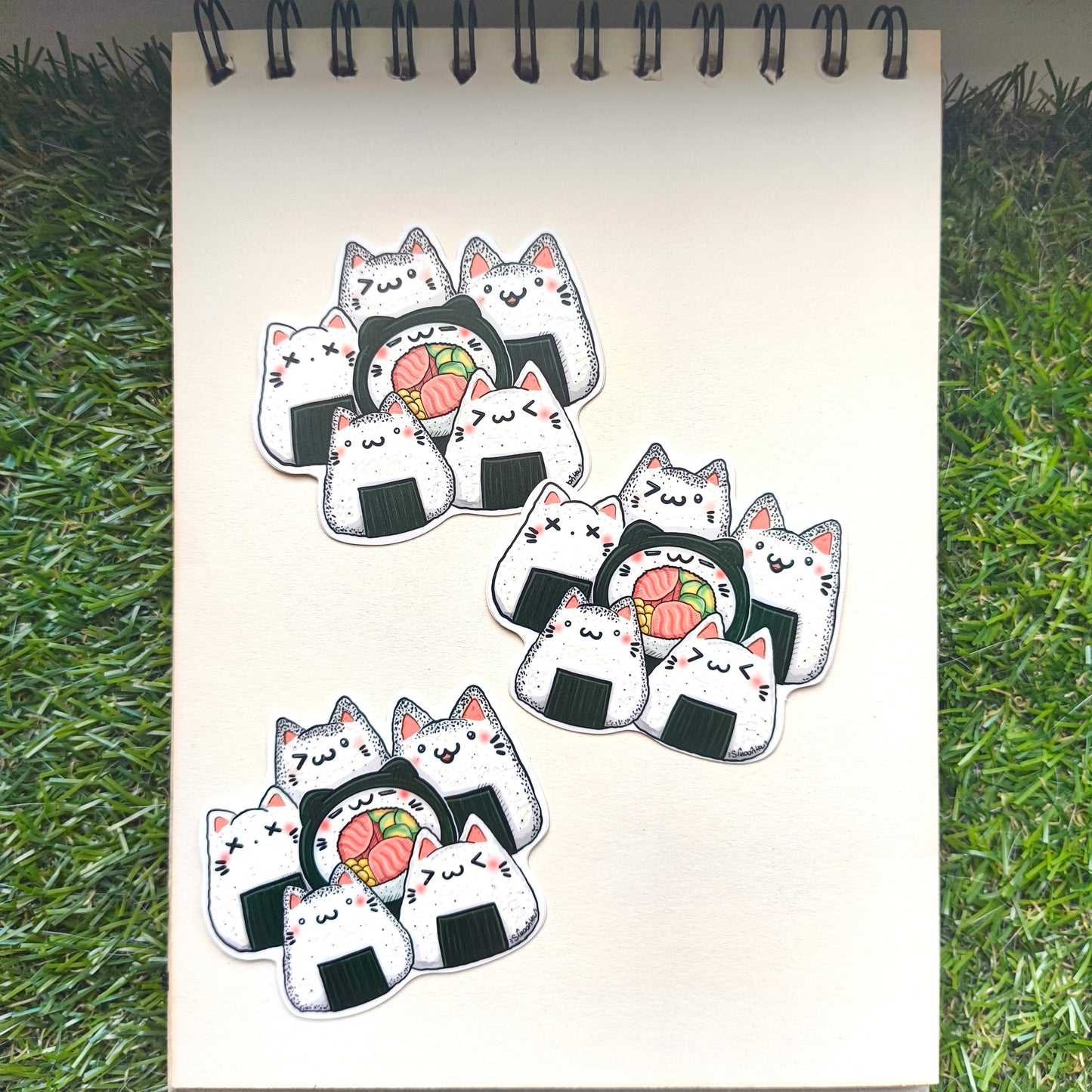 SUSHI CAT die-cut waterproof vinyl car sticker