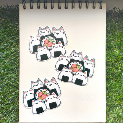 SUSHI CAT die-cut waterproof vinyl car sticker