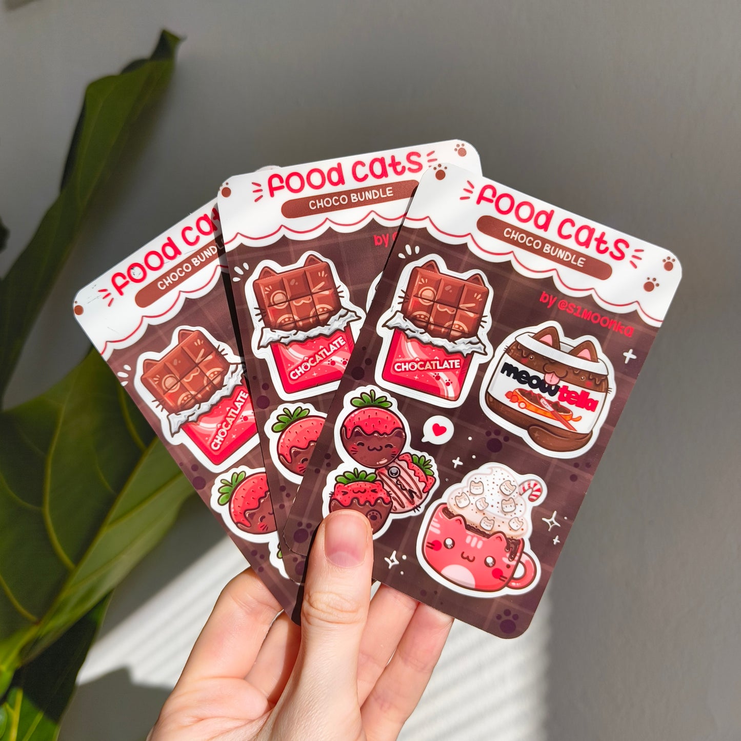 FOOD CATS (chocolate bundle) mini sticker sheet