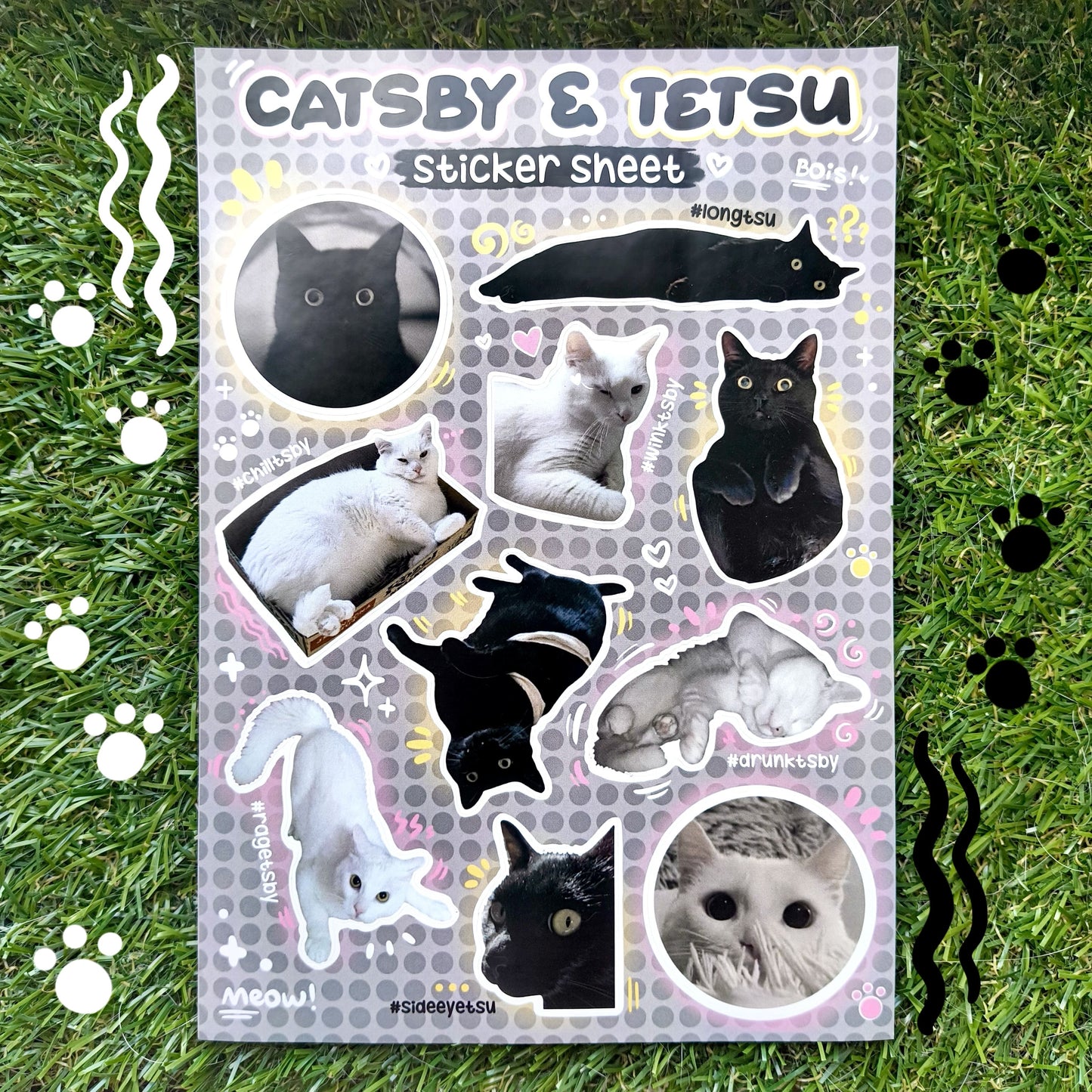 CATSBY & TETSU vinyl sticker sheet