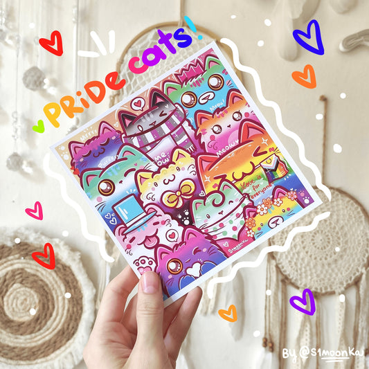 PRIDE CATS art print