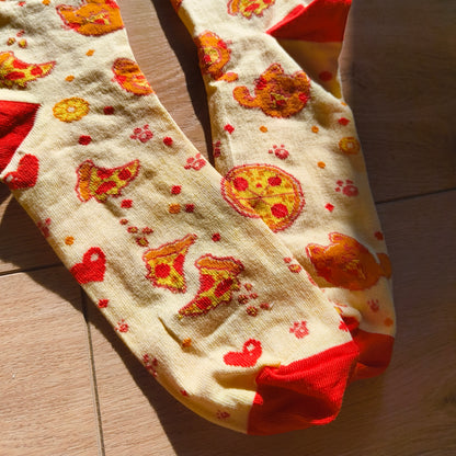 PIZZA CATS cotton socks :3