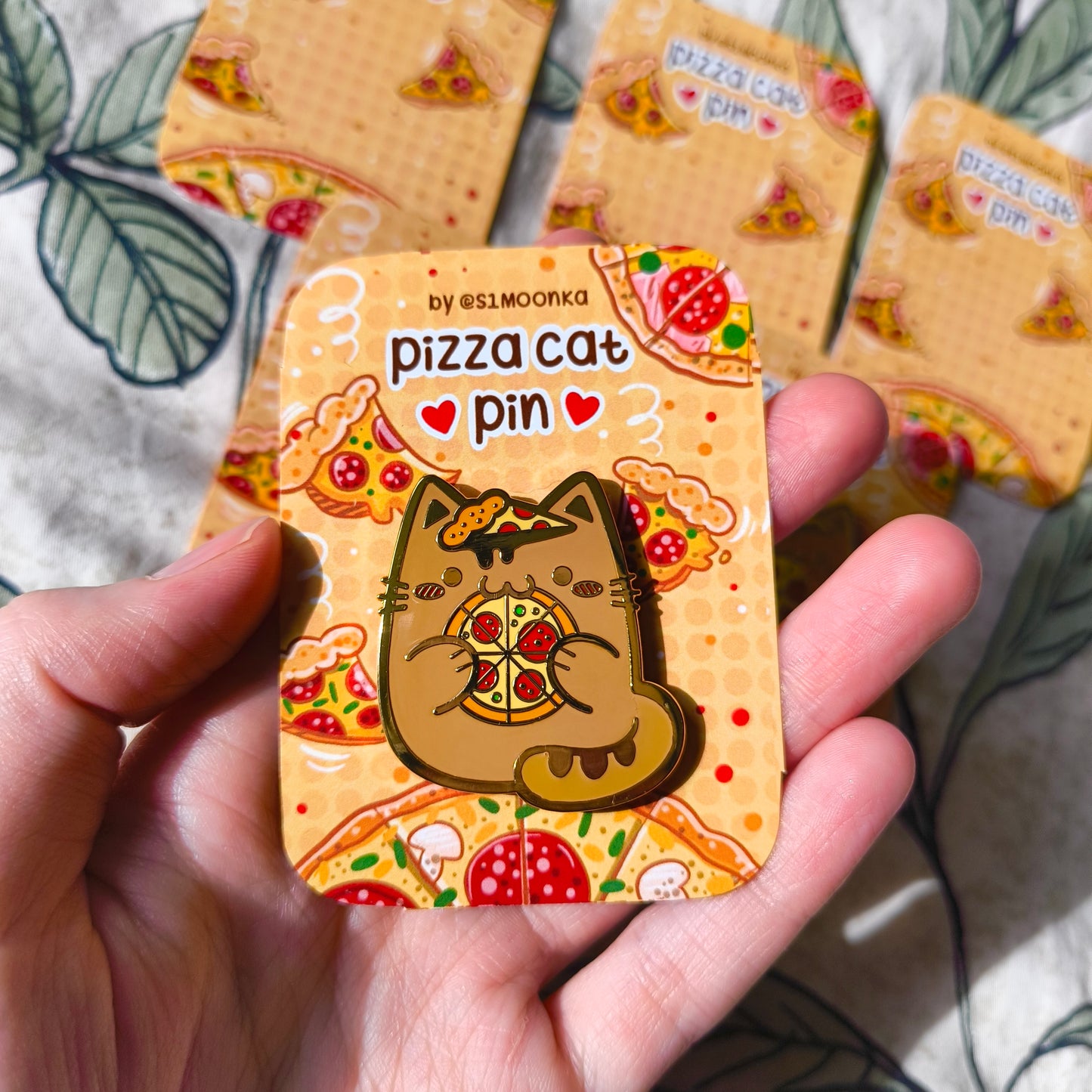 PIZZA CAT enamel pin companion :3
