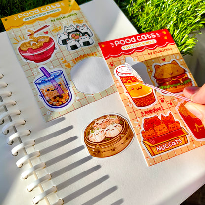 FOOD CATS (fast food bundle) mini sticker sheet