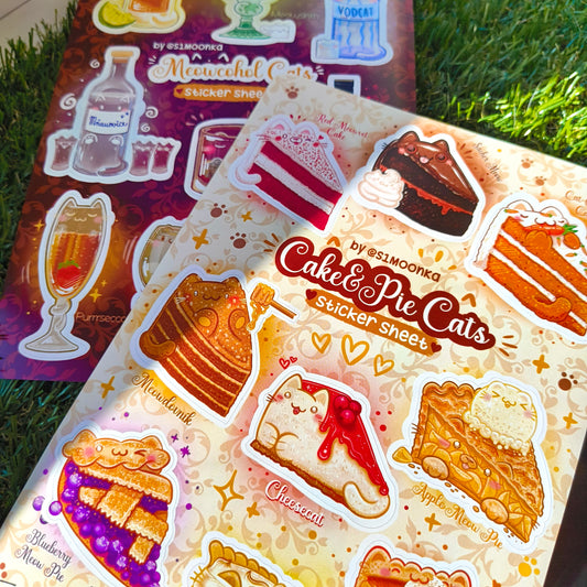 CAKE&PIE CATS vinyl sticker sheet