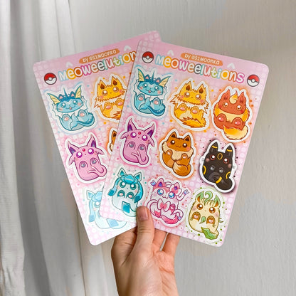 MEOWEELUTIONS sticker sheet