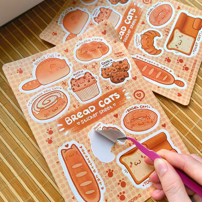 BREAD CATS vinyl sticker sheet